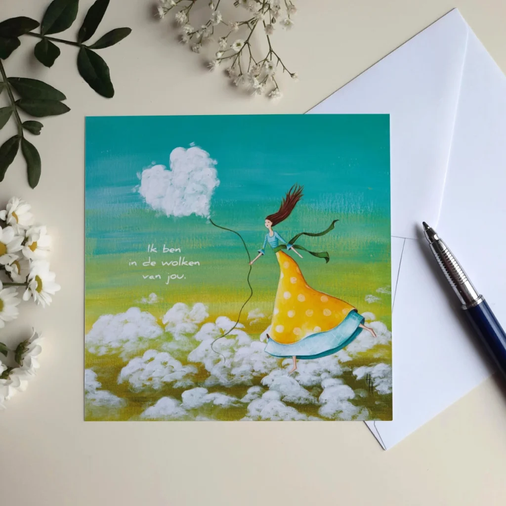 Wenskaart In de Wolken