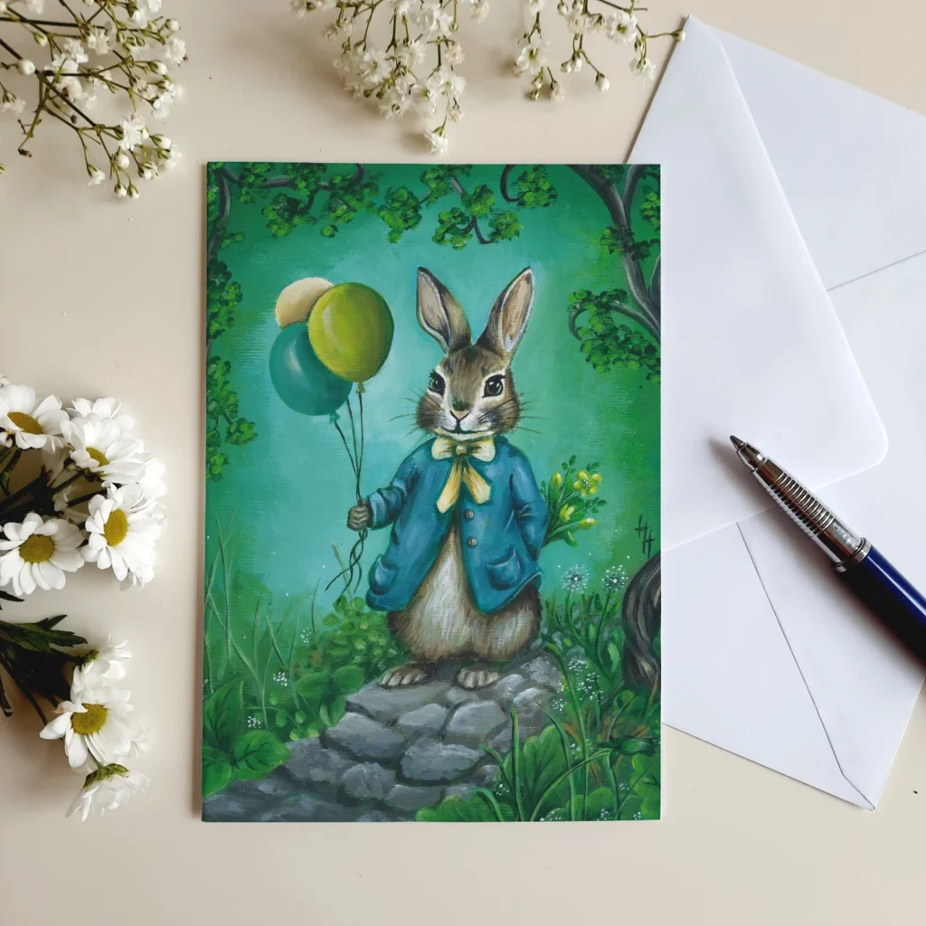 Wenskaart Peter Rabbit