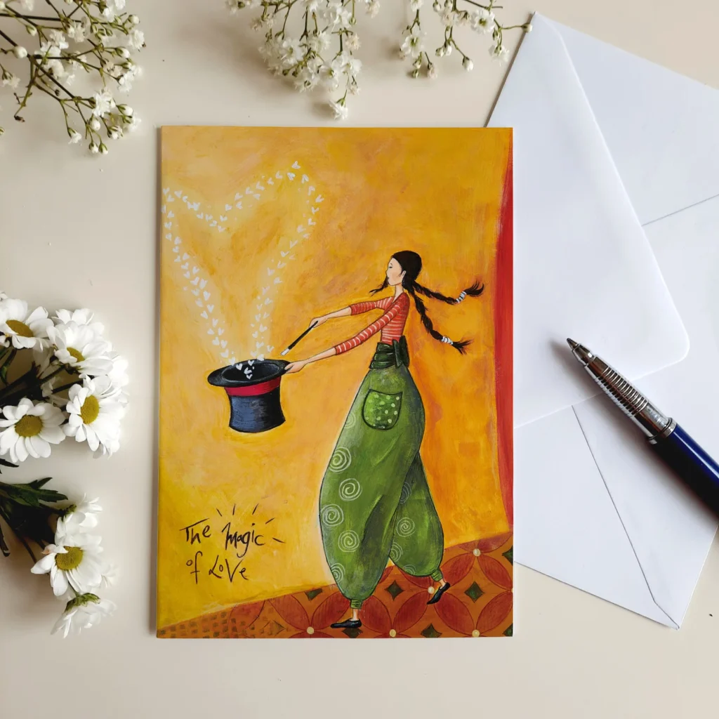 Wenskaart The magic of Love