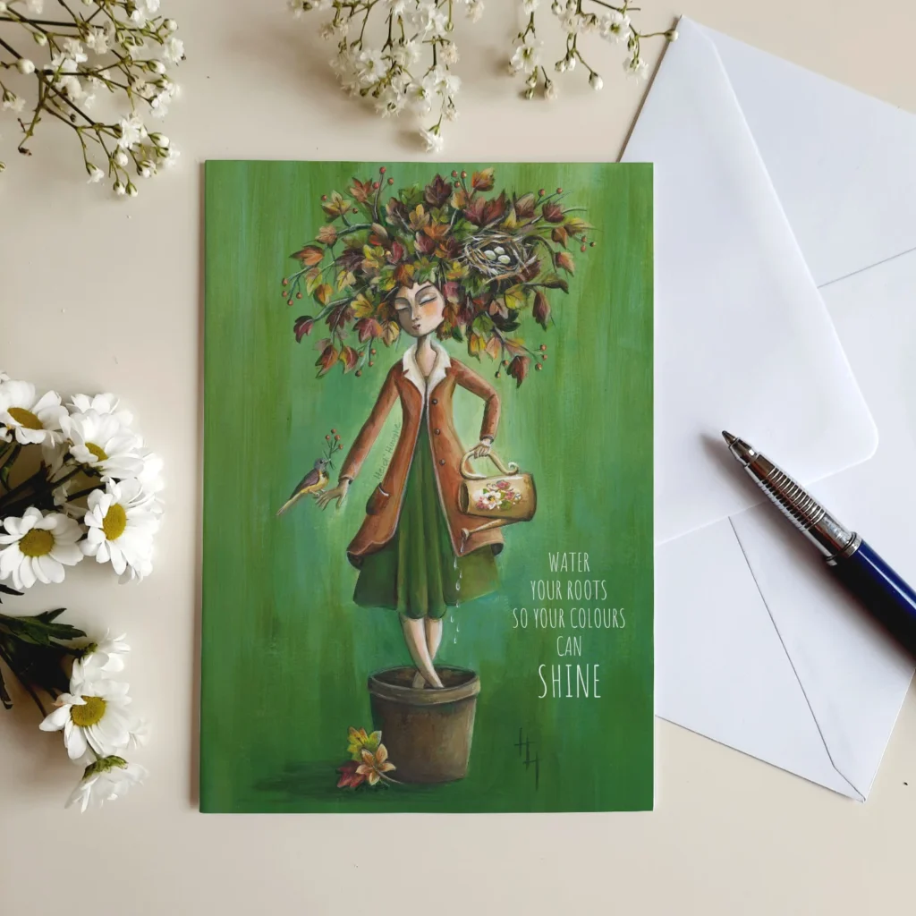 Wenskaart Water Your Roots