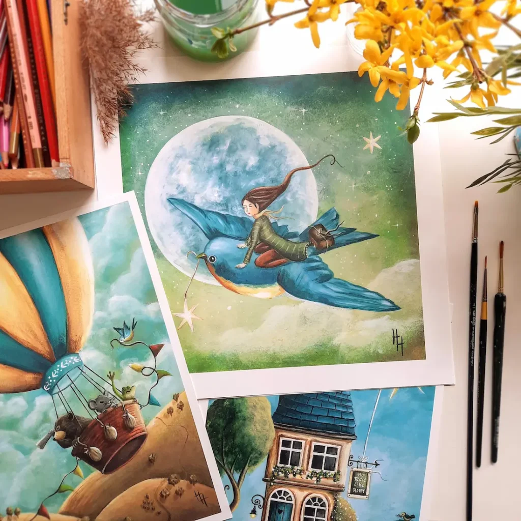 Foto van verschillende kunstwerken